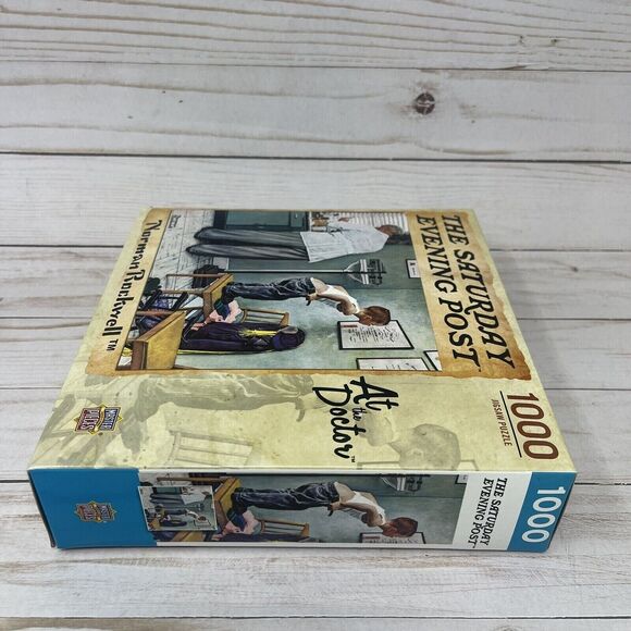 Masterpieces 1000 Piece Jigsaw Puzzle At the Doctor by Norman Rockwell NEW - Picture 5 of 10